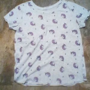 Unicorn print Justice t-shirt